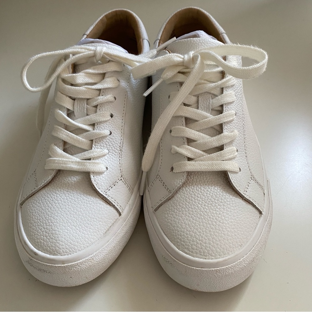 Lucky Brand White Leather Sneakers Size 8.5